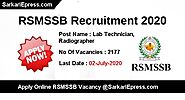 RSMSSB Recruitment 2020 | RSMSSB Notification, Syllabus (2177 Posts)