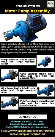 Best Motor Pump Assembly in India