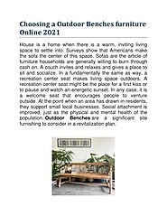 Shop for a Outdoor Benches furniture Online In India 2021