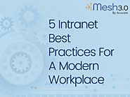 5 Intranet Best practices For A Modern workplace | Mesh - Acuvate
