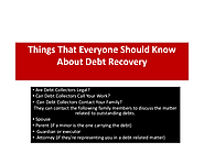 Things That Everyone Should Know About Debt Recovery