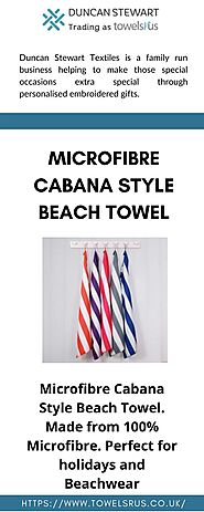 Microfibre Cabana Style Beach Towel