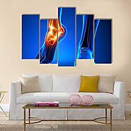 Ankle Pain Detail Multi Panel Canvas Wall Art - Tiaracle