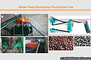 Use roller press granulator to make manure into organic fertilizer