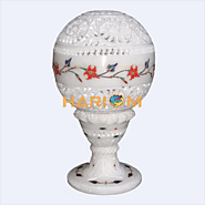 Inlay Marble Lamps - Hariom Handicraft Manufacturers