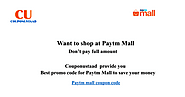paytm mall promo code - Google Slides