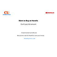 Havells coupon code - promo code - discount offer