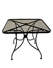 Square Wrought Iron Outdoor Restaurant Tables - Bistro Tables & Bases