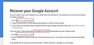 Steps required for the recovery of your Google Account?