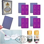 Invisible Marked Trick QEACHI Poker Plastic Playing Cards for Contact Lenses Magic Poker Invisible P
