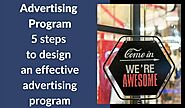 Advertising Program - 5 steps to design an effective advertising program