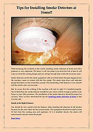 Tips for Installing Smoke Detectors at Home! | edocr