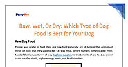 Raw, Wet, Or Dry Which Type of Dog Food is Best for Your Dog