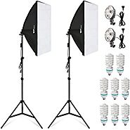 Amzdeal 8x135W Continuous Lighting Kit 20"x28"/50x70cm Softbox + 78" Light Stand Professional Photography Studio Soft...