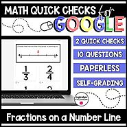 Fractions on a Number Line Paperless Google Quick Checks | 3.NF.2