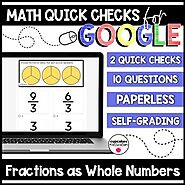 Fractions as Whole Numbers Paperless Google Quick Checks | 3.NF.3