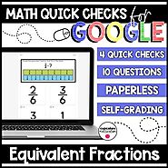 Equivalent Fractions Paperless Google Quick Checks | 3.NF.3 | TpT