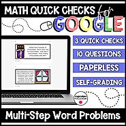 Multi-Step Word Problems Paperless Google Quick Checks | 3.OA.8 | TpT