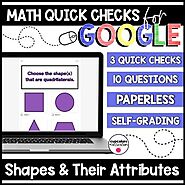 Shapes & Their Attributed Paperless Google Quick Checks | 3.G.1 | TpT