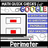 Perimeter Paperless Google Quick Checks | 3.MD.8 by Cupcakes n Curriculum