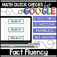 Fact Fluency Paperless Google Quick Checks | 3.OA.7 by Cupcakes n Curriculum