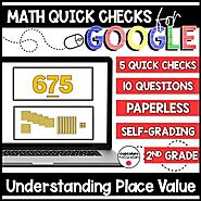 Place Value Paperless Google Quick Checks | 2.NBT.1 by Cupcakes n Curriculum