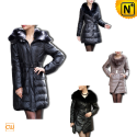 Designer Women Leather Down Coat CW148420 - cwmalls.com
