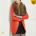 Womens Winter Down Filled Coat with Fur Collar CW613582