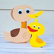 آموزش ساخت کاردستی اردک مادر و کودک | کاغذ رنگی