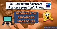 15+ important keyboard shortcuts