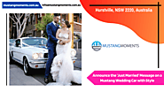 Announce the ‘Just Married’ Message on a Mustang Wedding Car with Style