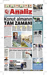 Analiz Gazetesi Manşeti - Gazeteapp