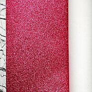 FINE Glitter Fabric Metre Rolls; Metallic Dark Pink