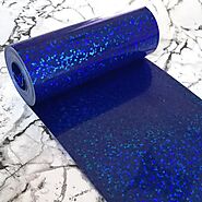 PVC Sequin Film; Metallic Hologram Royal Blue