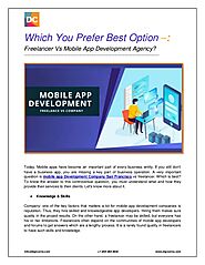 Which you prefer best option – freelancer vs mobile app development agency