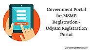 Government Portal for MSME Registration - Udyam Registration Portal