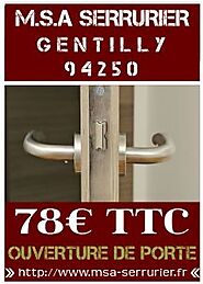 Serrurier Gentilly Pas Cher - Déplacement 39€ TTC