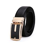 Men's Casual Automatic Buckle Genuine Leather Belt (B9)