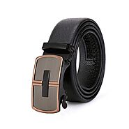 Men's Casual Automatic Buckle Genuine Leather Belt (A5)