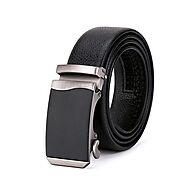 Men's Casual Automatic Buckle Genuine Leather Belt (B6)