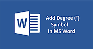 How To Insert Degree Symbol in Word?