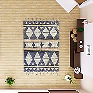 Pastel Blue Oriental Pattern Carpet – Teak Tale