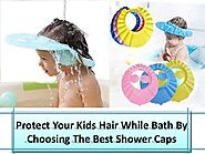 How do I put kids' hair in a shower cap?