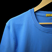 Sea Blue Half Sleeve Solid T-Shirts