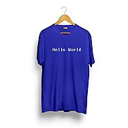 Hello World Round Neck Programming T- Shirt