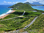 St Kitts view from Timothy Hill. Where two seas meet.