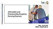 Affordable and Praiseworthy Disability Nursing Courses