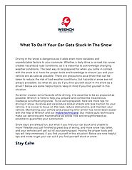 What To Do If Your Car Gets Stuck In The Snow