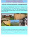 Various Types of Residential Fencing Materials