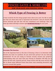 Find Style You Like For Residential Fencing